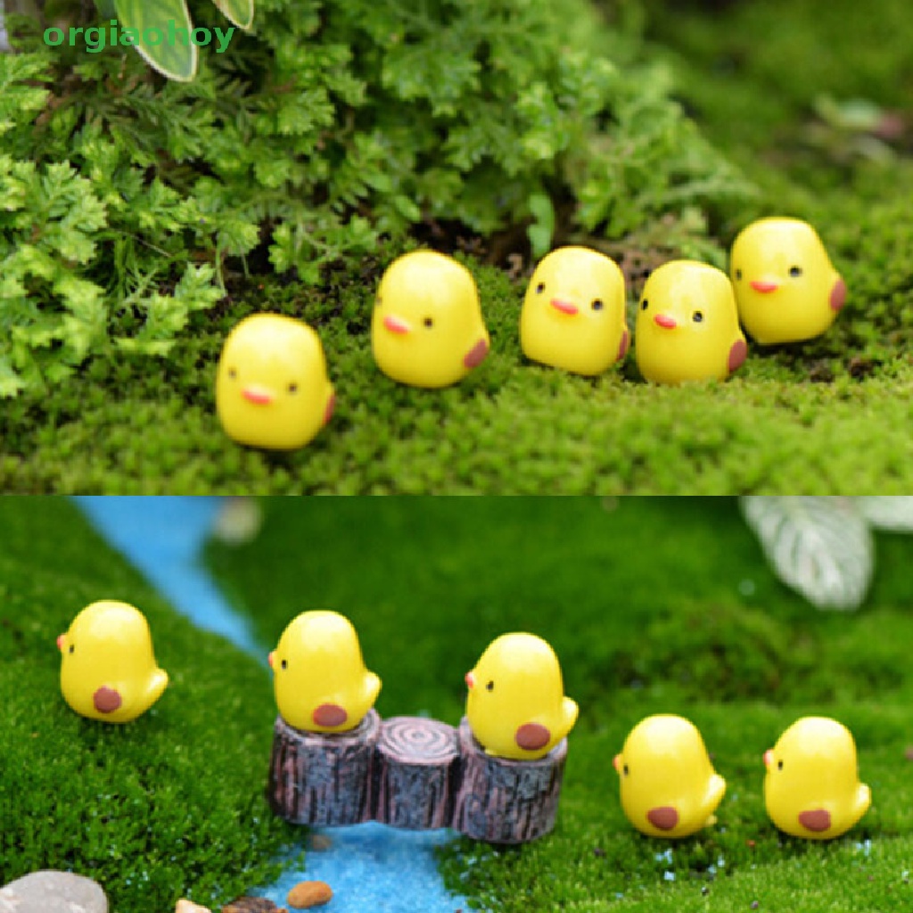 Set 5 Tượng Gà Con mini Trang Trí Sân Vườn