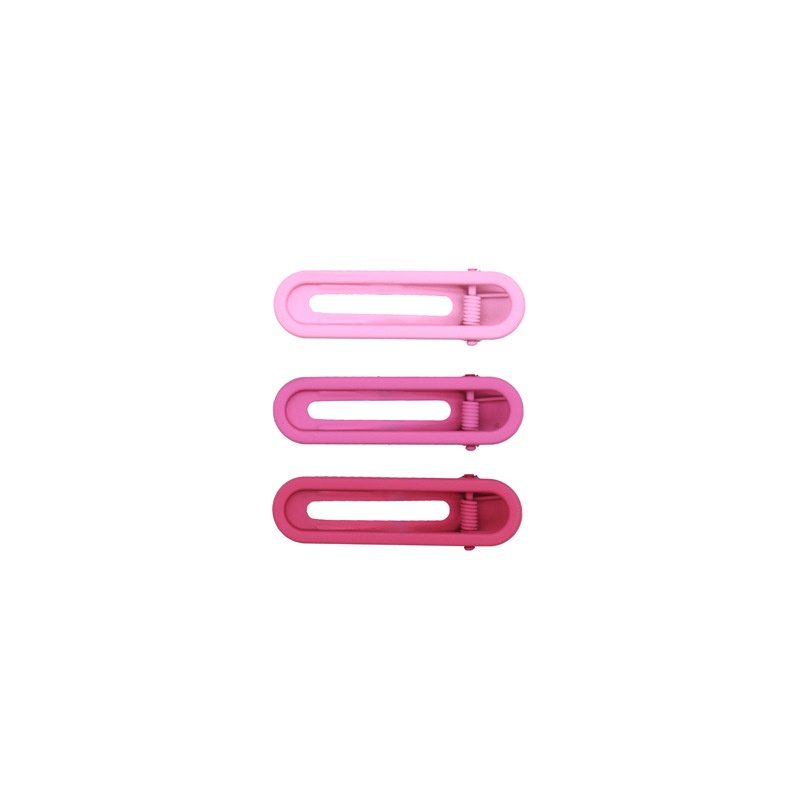 Set 3 Kẹp Tóc Hình Nơ / Trái Tim Màu Hồng Thời Trang Cho Nữ
