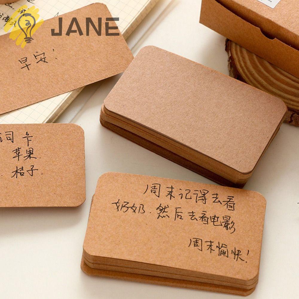 Set 100 Tấm Thẻ Giấy Kraft Trơn Dùng Để Ghi Chú / Lời Nhắn Đa Năng Tiện Dụng