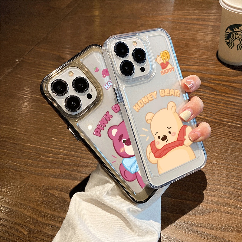 Ốp Điện Thoại Silicon TPU Mềm Trong Suốt Hình Gấu Vàng Dễ Thương Cho IPhone 14 Pro Max 11 13 12 Pro XS Max XR X 8 7 6S +