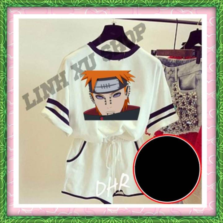 Sét bộ quần áo AKATSUKI 🎁 NARUTO 🎁 áo akasuki in hình - áo Naruto pain thiên đạo