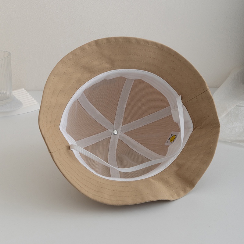 Mũ Bucket Chất Liệu Da Chống Gió In Chữ Phong Cách Hàn Quốc Cho Bé