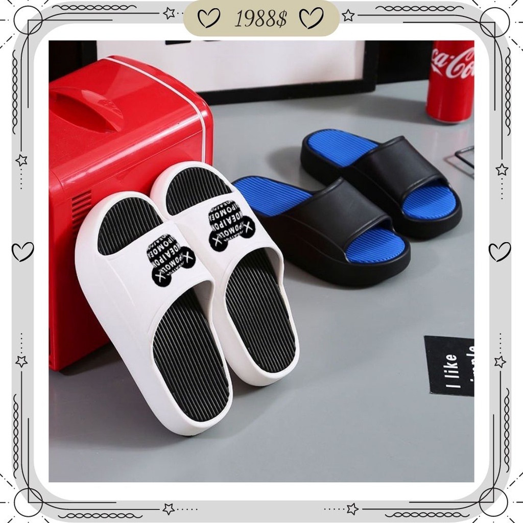 Dép Bánh Mì Gấu Cute Nam Nữ, Dép Đế Bánh Mì Hàng Loại 1 Cao 5cm