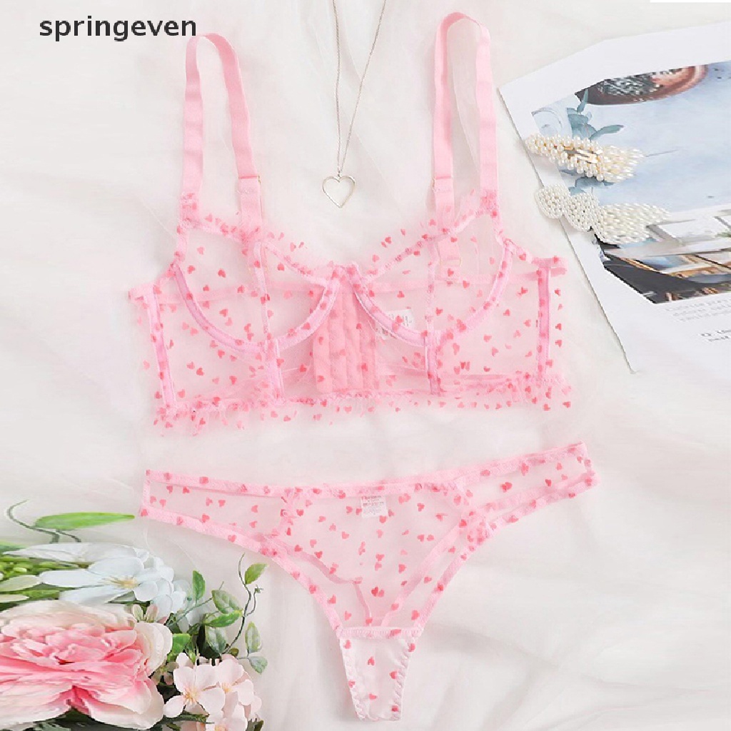 Bộ Đồ Lót Ren Lưới Không Đường May Gợi Cảm Cho Nữ