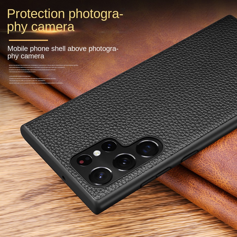 Ốp Điện Thoại Da Bò Thật Cao Cấp Cho Samsung Galaxy S23 Ultra S22 Plus S21 Note 20 Ultra