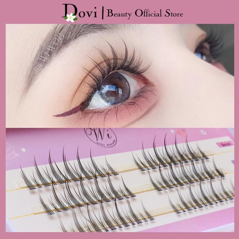 Lông Mi Giả, Mi nối, Lông Mi Tách Sợi , Mi Chùm W08 Kiểu Dáng Chữ A Phong Cách Chữ V, Tự Nhiên Tự Nối Tại Nhà 3 Dòng