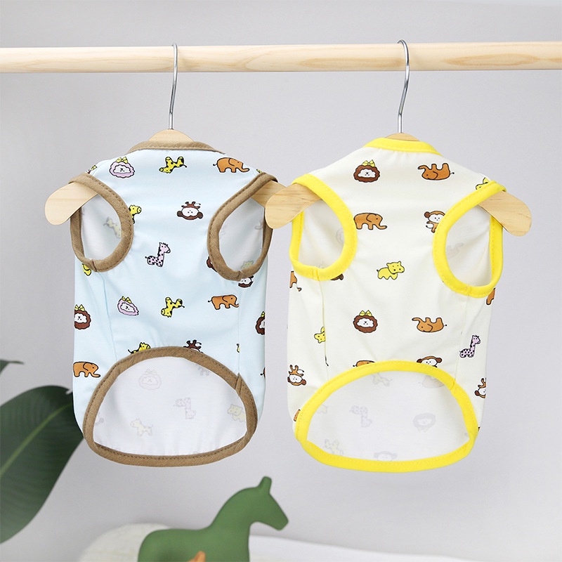 Áo Ba Lỗ Mỏng Thoáng Khí In Họa Tiết Khủng Long Dành Cho Thú Cưng