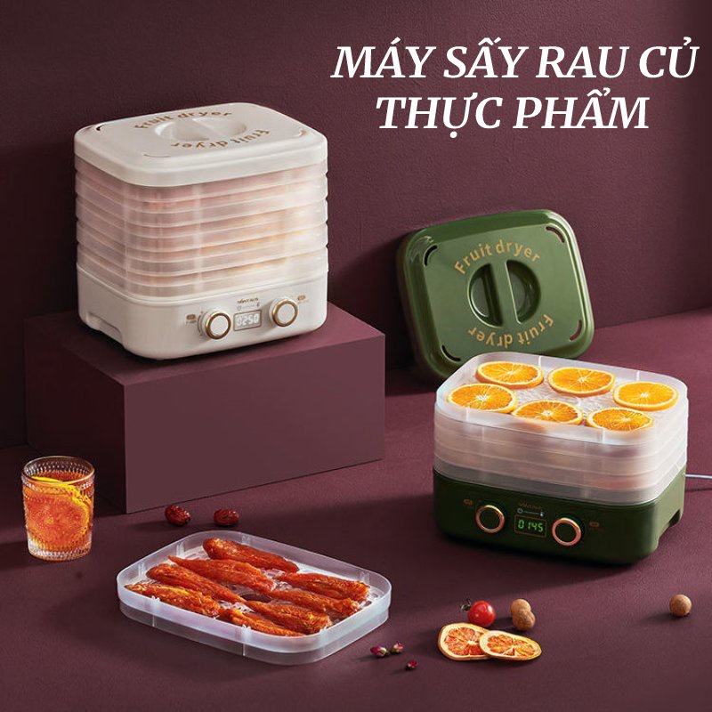 Máy sấy hoa quả sấy khô máy sấy thực phẩm gia đình thịt trái cây và thực phẩm