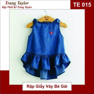 Rập giấy váy bé gái te015