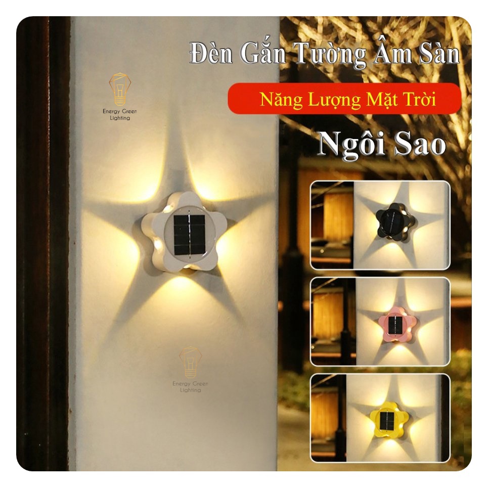 Đèn Gắn Tường  Âm Sàn Ngôi Sao Energy Green Lighting MT-1230 - Sử Dụng Năng Lượng Mặt Trời - Bảo Hành 12 Tháng