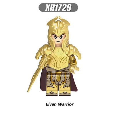 Minifigures, đồ chơi lắp ráp mô hình các chiến binh mặc áo giáp màu vàng, X0315