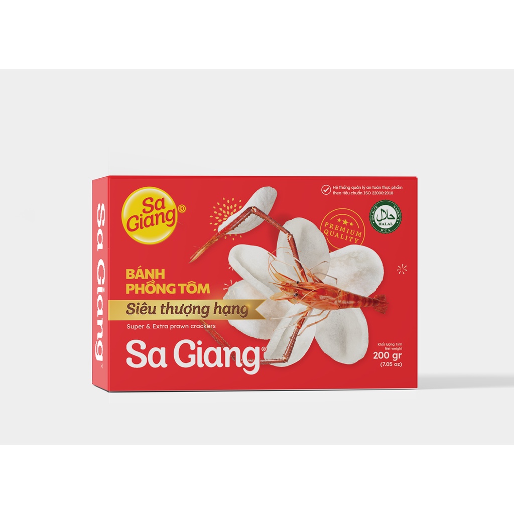 NEW PRODUCT - SA GIANG - Bánh Phồng Siêu Thượng Hạng 50% Tôm - 200G