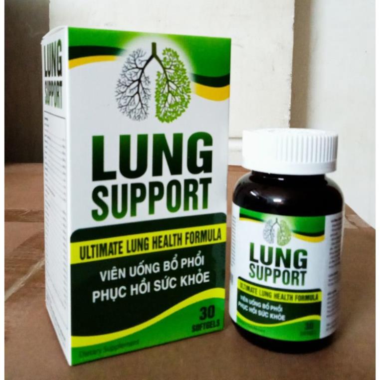 (chính hãng) Viên uống bổ phổi LUNG SUPPORT phục hồi sức khoẻ Tăng cường chức năng phổi và đường hô hấp