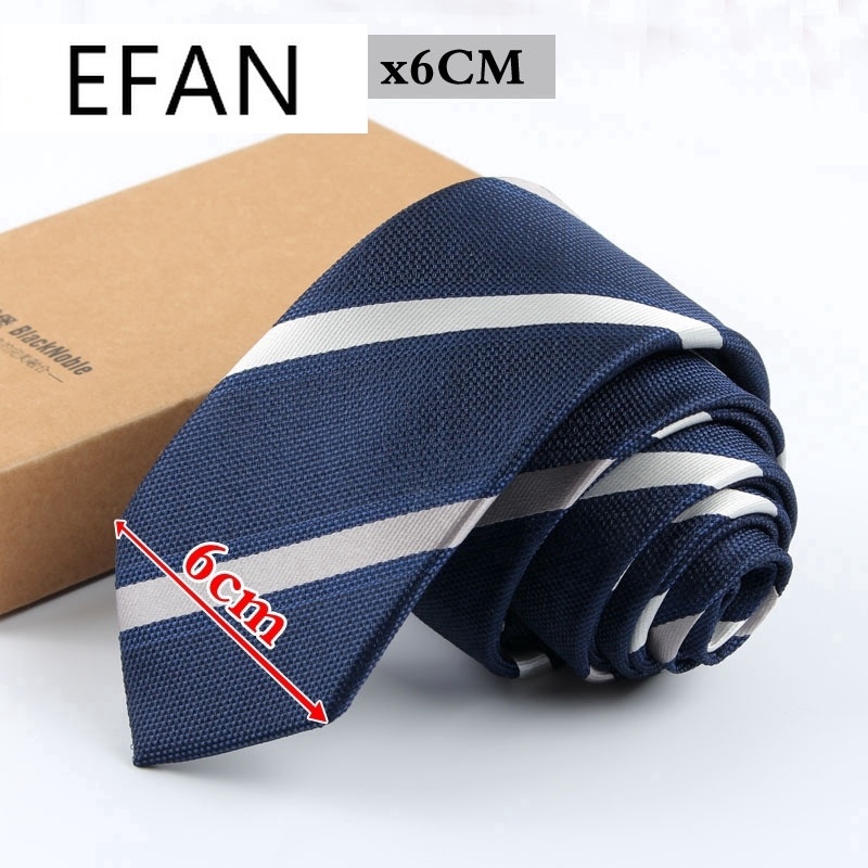 Cà Vạt Efan Hoạ Tiết Kẻ Sọc Cổ Điển Trang Trọng Thời Trang Cho Nam 6cm