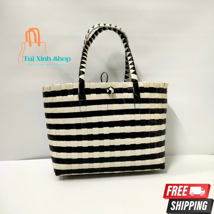 Túi Nhựa, Giỏ Nhựa Xách Tay Thời Trang Handmade