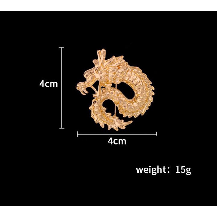 Trâm Cài Áo Hình Rồng Phong Cách Retro Cho Nam