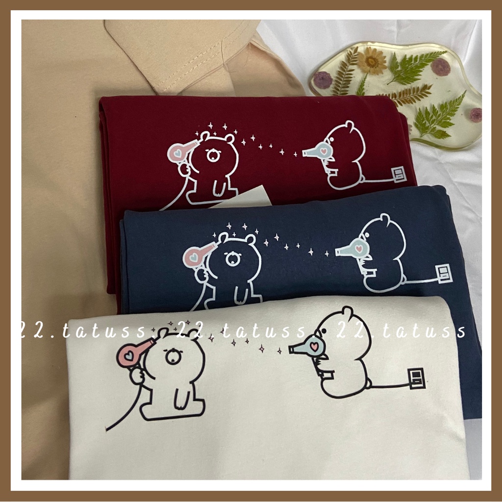Áo thun cotton dày dặn đứng form 2 GẤU