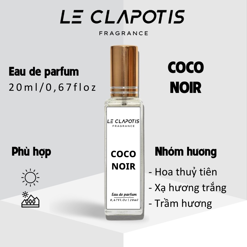 Nước Hoa Nữ CoCo Noir chính hãng Le Clapotis Phong Cách Quyến rũ, Sang trọng, Bí ẩn Thể Tích 20ml