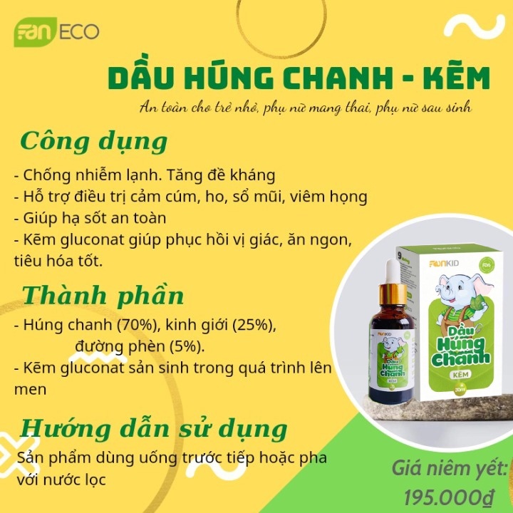 Tinh dầu húng chanh kẽm 30ml