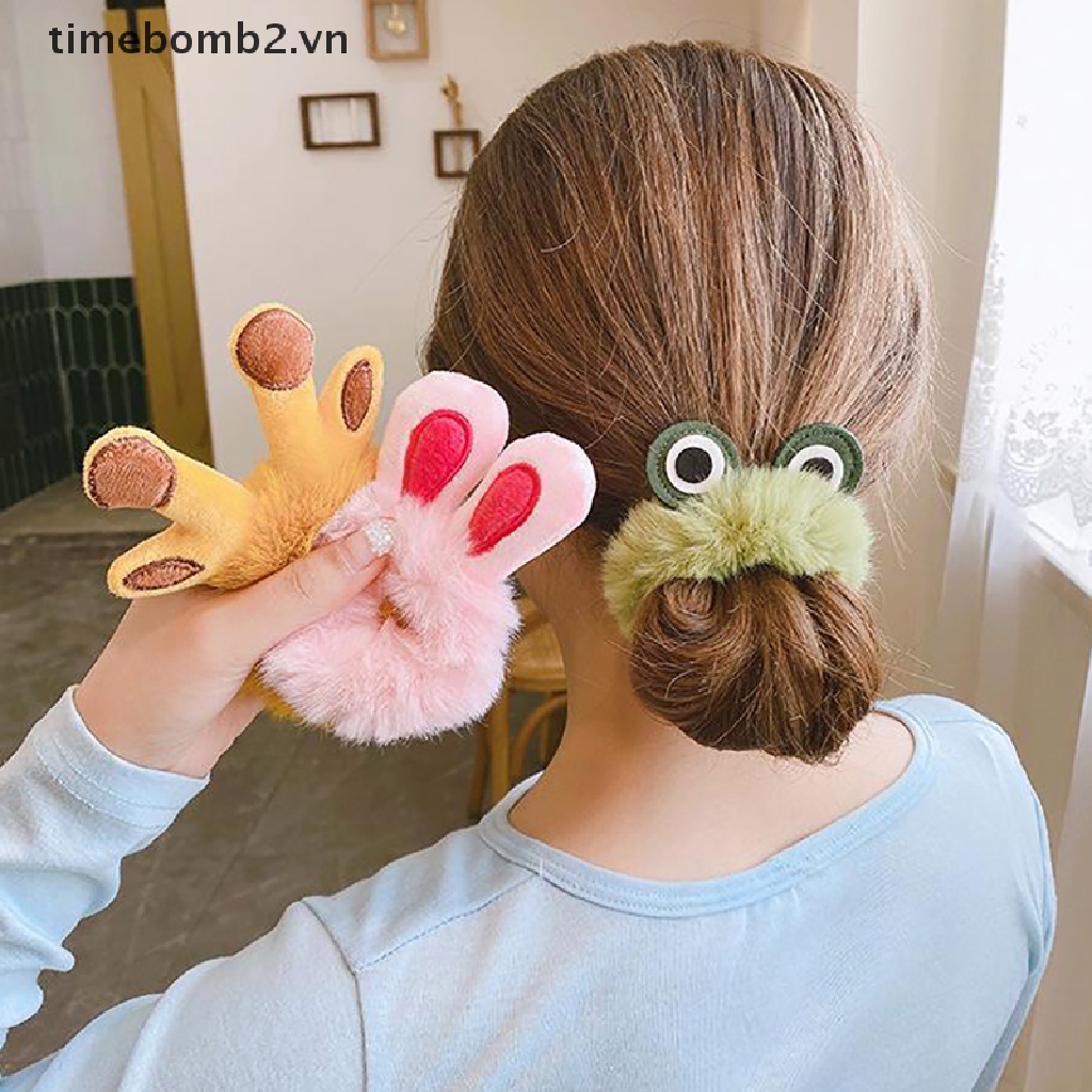 Dây Buộc Tóc Co Giãn Hình Hoạt Hình Dễ Thương Cho Nữ