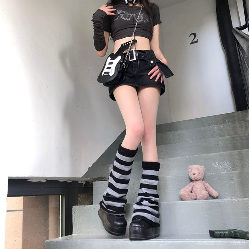 Yz2 Đôi Tất Dệt Kim Giữ Ấm Chân Phong Cách Harajuku Nhật Bản Đáng Yêu Cho Nữ Sinh