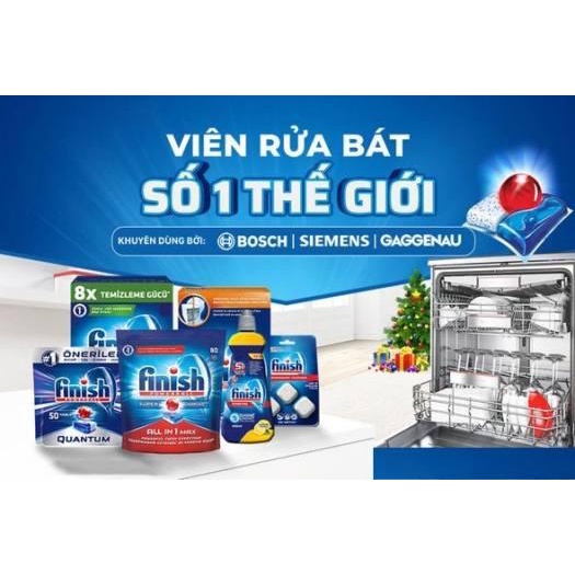 Viên rửa chén bát Finish All in One 90 viên Nhập Khẩu Finish Châu Âu, dùng cho tất cả các loại máy