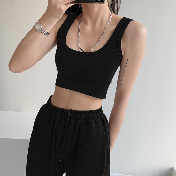 Áo COZOK Ba Lỗ Thể Thao Màu Trơn Dáng Ôm Gợi Cảm Thời Trang