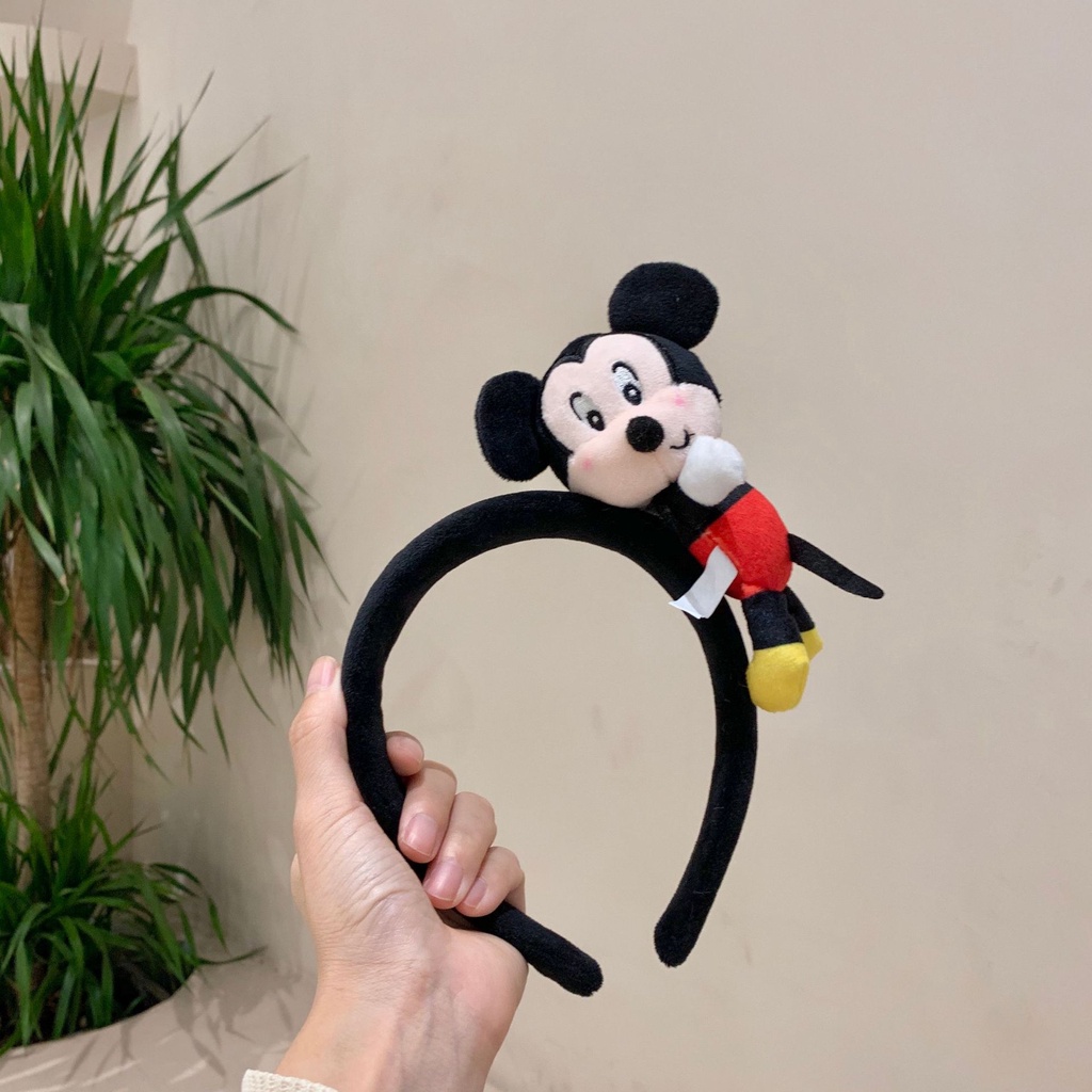 Băng Đô Cài Tóc Ba Chiều Hình Búp Bê Hoạt Hình Disney Siêu Dễ Thương Vui Nhộn Phong Cách Hàn Quốc