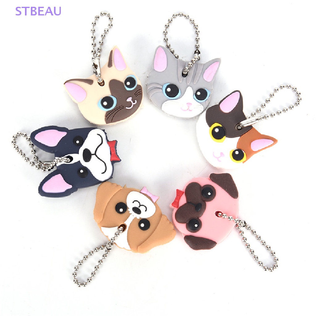 Vỏ Bọc Chìa Khóa Bằng Silicon PVC Hình Chó / Mèo / Thỏ Cho Xe Hơi