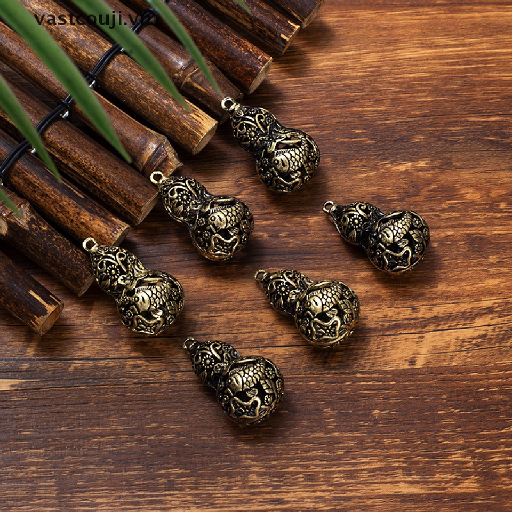 Móc Khóa Bầu Dục Rỗng Bằng Đồng Thau Trang Trí Phong Thủy