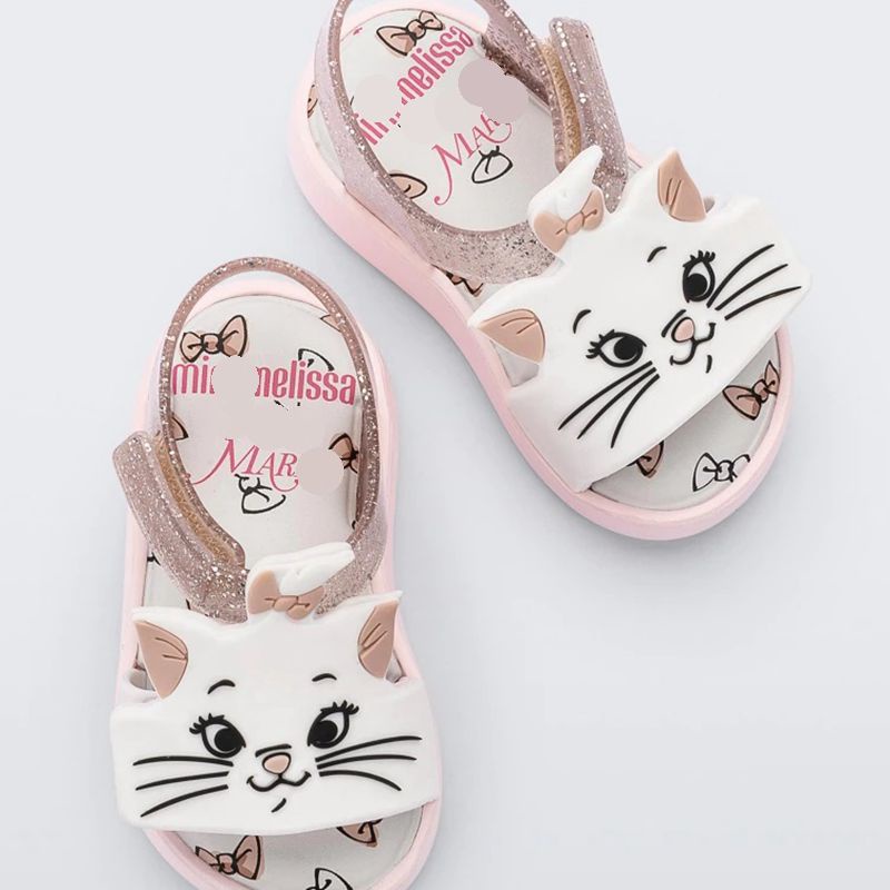 Giày Sandal Nhựa PVC Trọng Lượng Nhẹ Hình Chó Mèo A2023 Melissadis Cho Bé Trai Gái