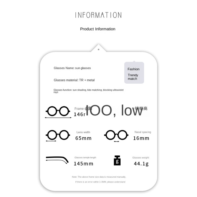 Kính Mát Một Nửa Gọng Chống Tia UV Phong Cách Âu Mỹ Thời Trang Mới Cho Nữ