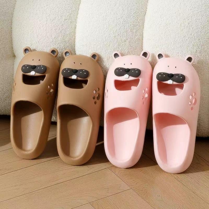 Dép Đi Trong Nhà Nhẹ Nhàng Đế Mềm Họa Tiết Hoạt Hình Dễ Thương Cho Nữ