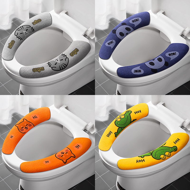Miếng Dán Lót Bồn Cầu Gia Đình Bốn Mùa Dễ Thương M01 Bi Ngô
