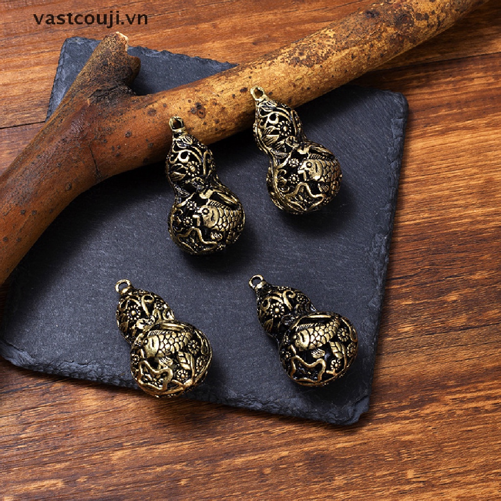 Móc Khóa Bầu Dục Rỗng Bằng Đồng Thau Trang Trí Phong Thủy