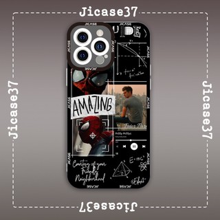 Ốp lưng iphone samsung xiaomi oppo cạnh vuông Jicase JMcase Spider Man Andrew Collage Phim Ảnh