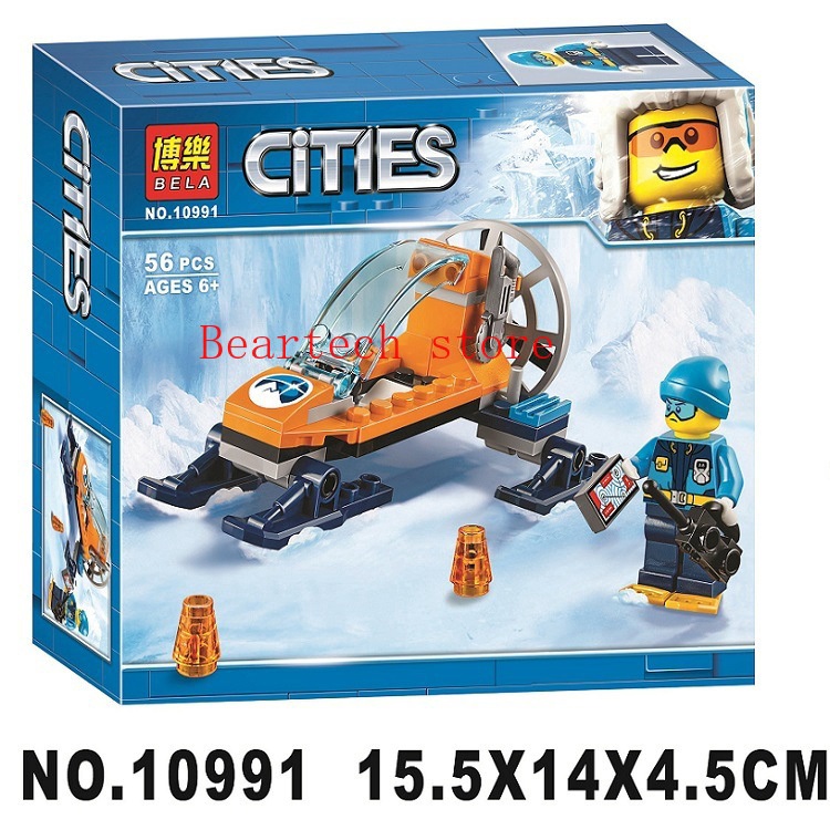 Arctic Ice Glider Compatible Lego 60190 Police Ice World Building Blocks Toys