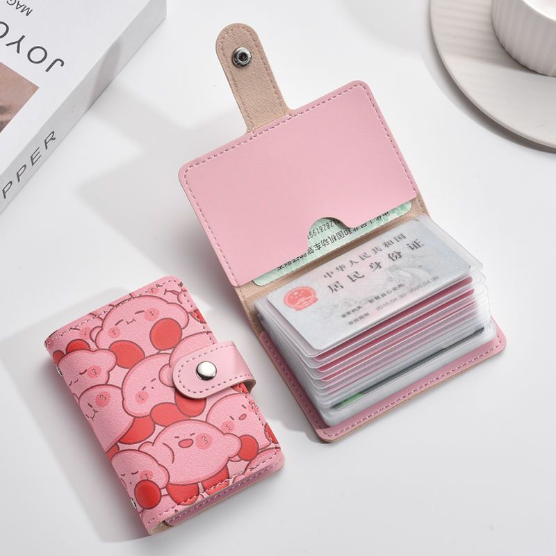 Ví Đựng Thẻ Đa Năng Sức Chứa Lớn Chống Từ Tính Siêu Mỏng Họa Tiết Ngôi Sao Kirby Dễ Thương Độc Đáo Niche Cho Nữ