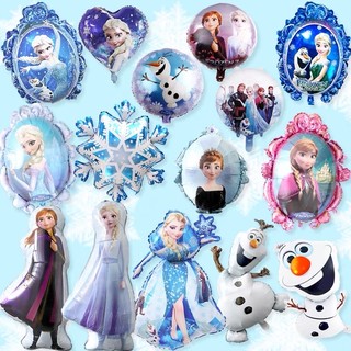 Set tự trang trí sinh nhật  bóng nhôm hình công chúa Elsa _FROZEN,phụ kiện trang trí sự kiện bóng bay hoạt hình