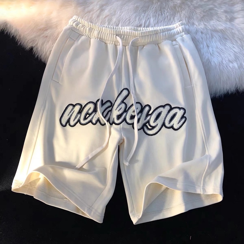 Quần Short Thêu Họa Tiết Phong Cách Hip hop Thời Trang Mùa Hè Cho Nam
