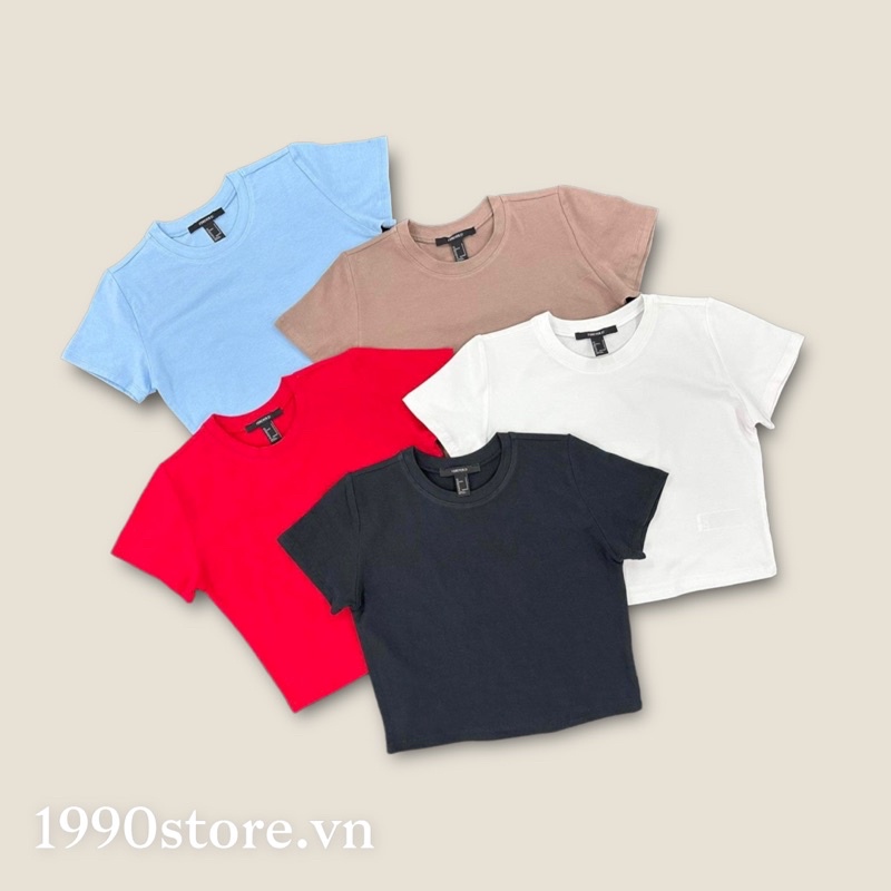 Áo thun tay ngắn form croptop trên rốn 5 màu vnxk