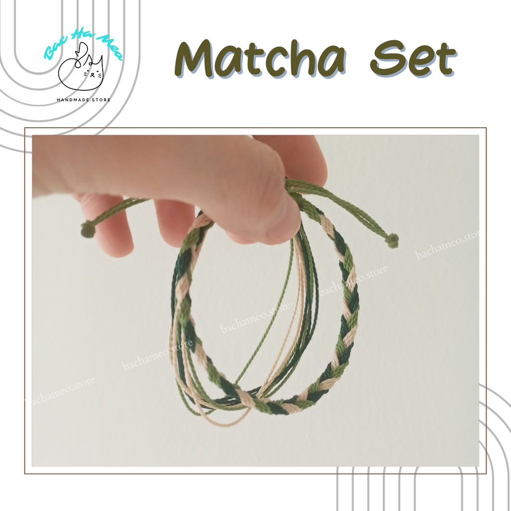 Set vòng tay waterproof - MATCHA SET  - BacHaMeo Store