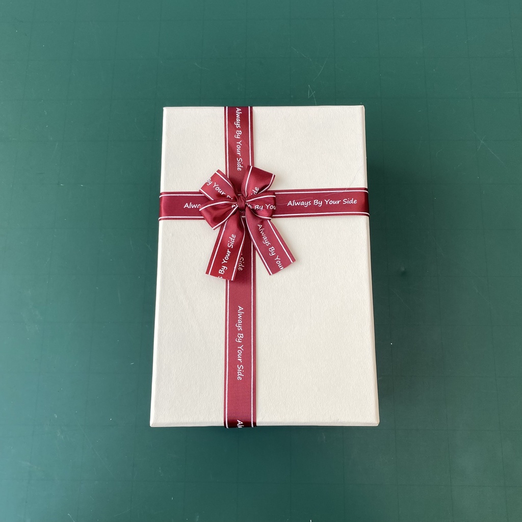 Hộp chữ nhật đựng quà kèm nơ cao cấp quà tặng valentine, noel, sinh nhật (kích thước 28x18,5x9cm)