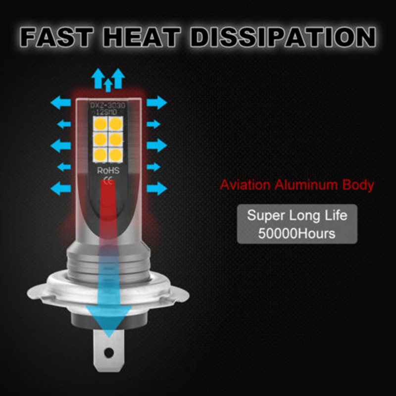 Đèn Pha Siêu Sáng H1 / H3 / H4 / H7 24W 6000K Chất Lượng Cao Cho Xe Hơi