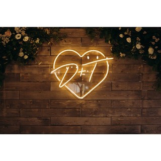 Đèn Neon tên trái tim trang trí đám cưới, phòng cưới, làm quà cưới, quà tặng cho bạn thân