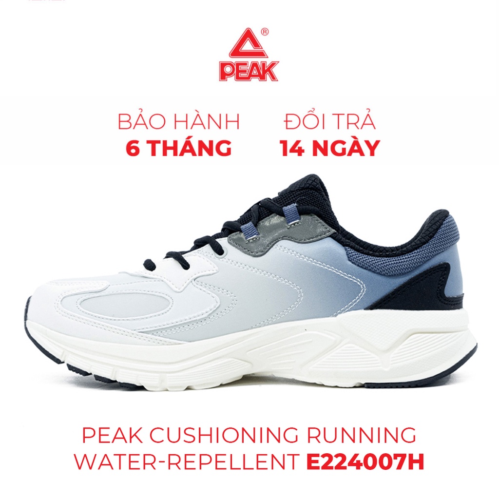 Giày chạy bộ thể thao nam PEAK Cushioning Running Water-Repellent E224007H