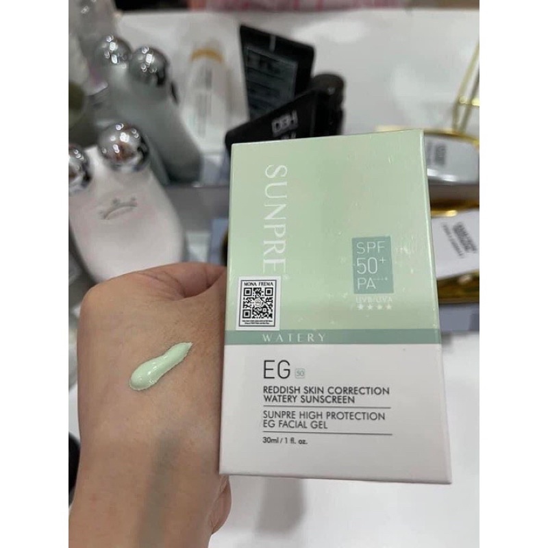 Kem chống nắng che khuyết điểm da mụn Mona Frema Sunpre High protection EG facial gel 30ml BS DA LIỄU AN