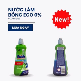 Nước bóng trợ xả cho máy rửa bát Finish Eco 400ml - Viên rửa bát Finish nhập khẩu