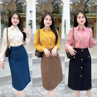 Áo tơ dài tay cổ bèo
