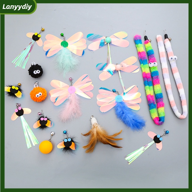 Lanydiy Thanh Lông Vũ Thay Thế Đầu Nhiều Loại Cho Mèo Cưng